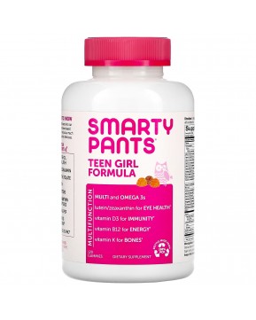 SmartyPants, мультивитамины для девочек-подростков, лимон, лайм и ягодный микс, 120 жевательных конфет SmartyPants, мультивитамины для девочек-подростков, лимон, лайм и ягодный микс, 120 жевательных конфет
